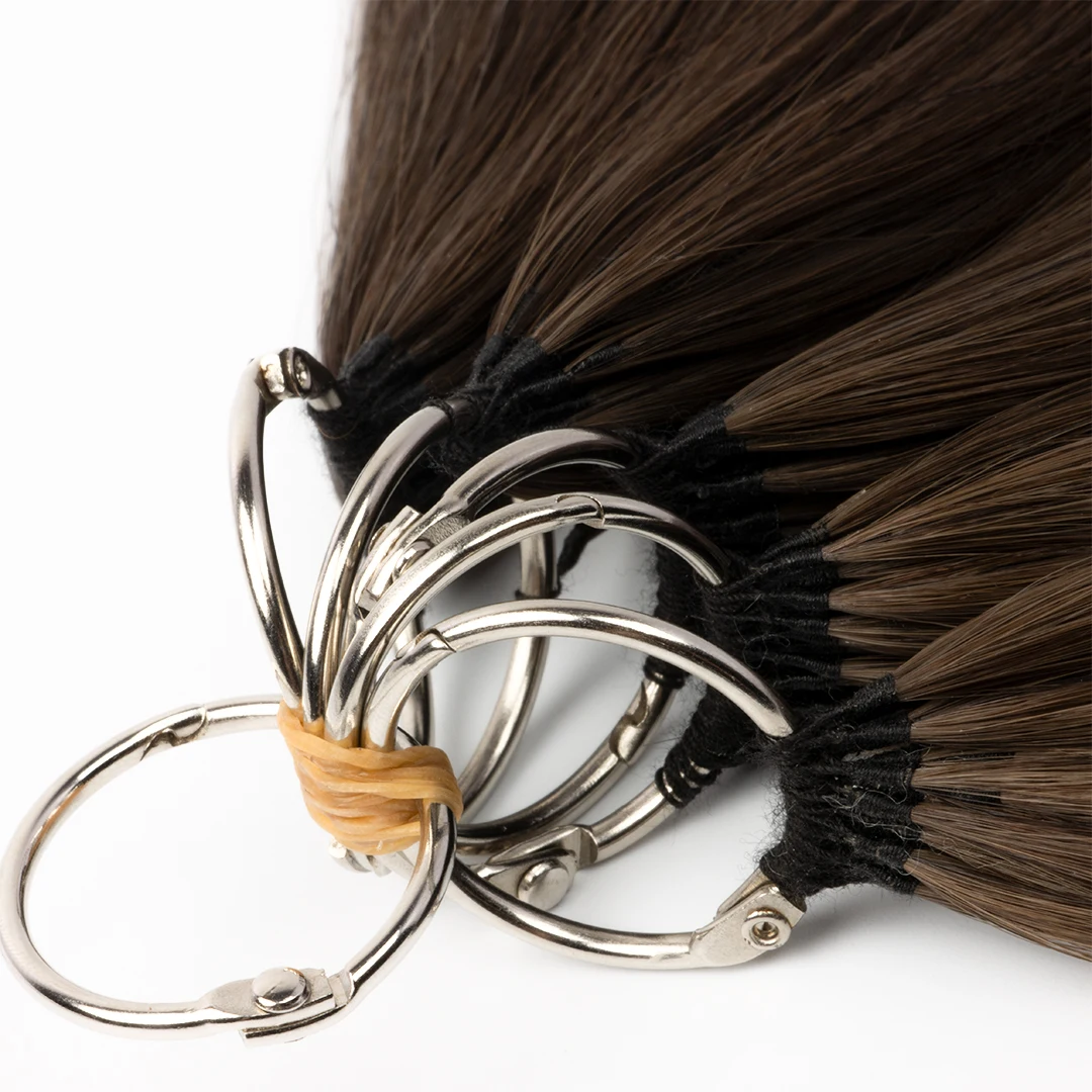 New arrival invisible 6D feathers crochet hair extensions virgin Russian human feathered micro loop hair extensions