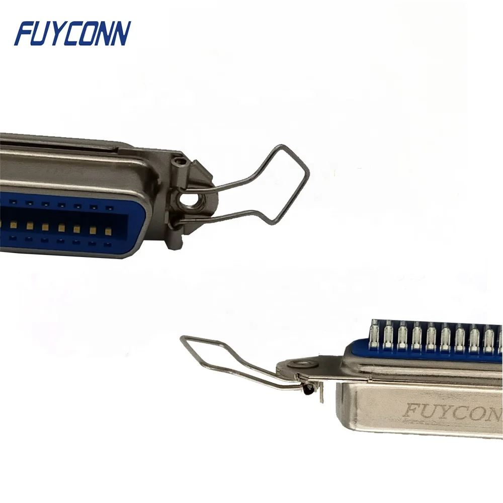 50P 24P 36P 14P Female Centronic Solder Connector, 2.16mm pitch DDK Solder cup contacts Centornics Connector w/ Spring Latach