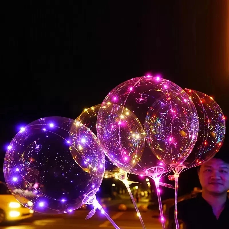 LED decorative Bobo Balloon 3M String Balloon Light Party Decor for Christmas Halloween Birthday Balloons