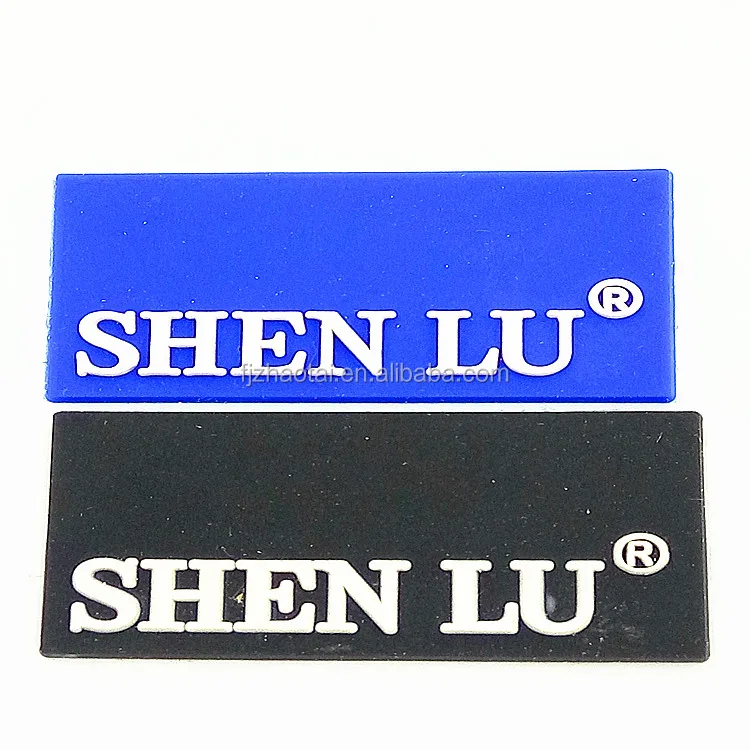 Custom Embossed 3D PVC Rubber Label Rubber Logo Patches Custom Clothing Labels