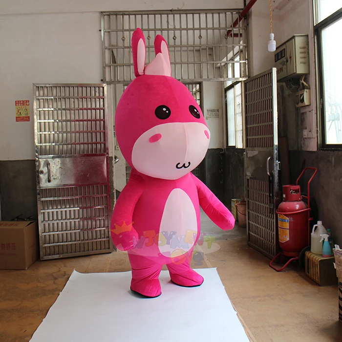 Adult Walking  Rabbit Hare Mascot Costume Cartoon Bunny Suit