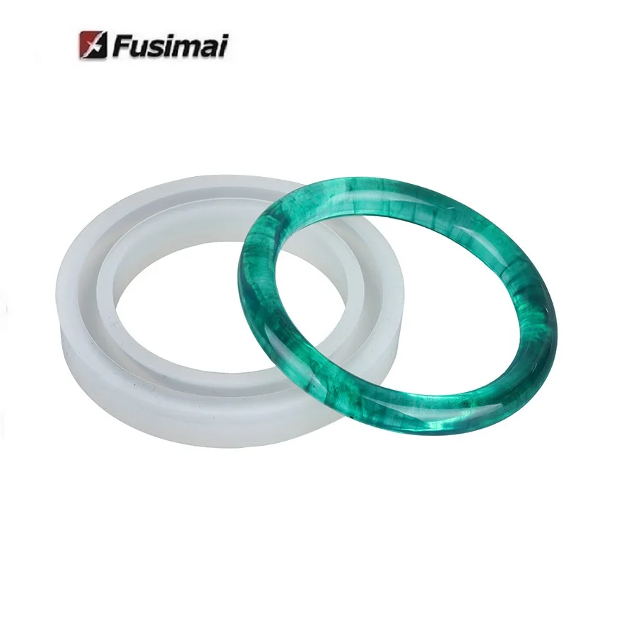 Fusimai Jewelry Casting Resin Mould Diy Bracelets Molds Rein Craft Silicone Round Bangle Bracelet Mold