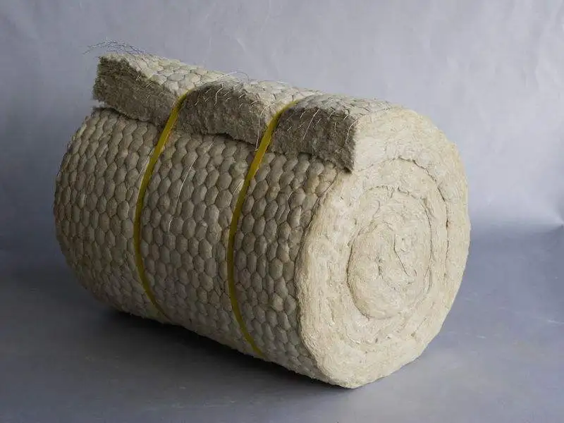 High quality Rock Wool rolls Rock Wool Wired Blankets 100Mm Insulation