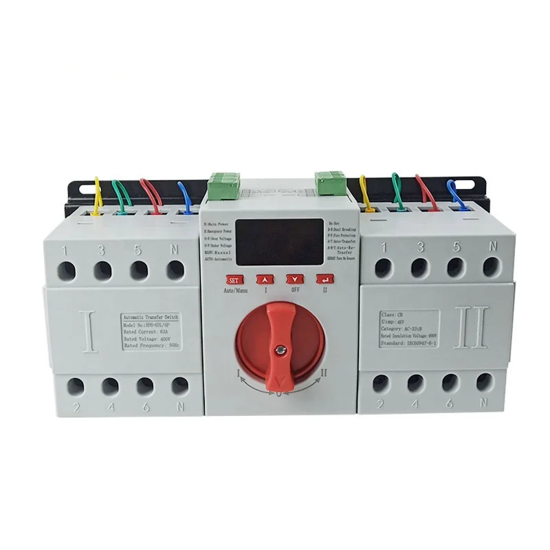  RP6-63L 4P 110V 220V управляющий переключатель напряжения с автоматическим переключением со светодиодным дисплеем для