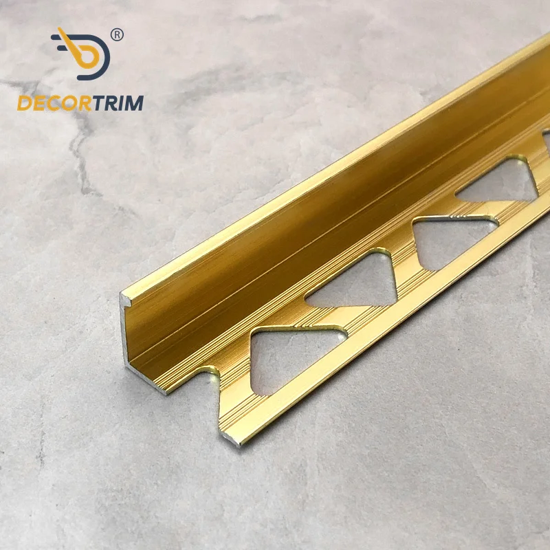 Prolink Metal Factory Customized YJ-D79 Ceramic L Channel Aluminium Tile Shower Wall Profiles For Decoration Trim