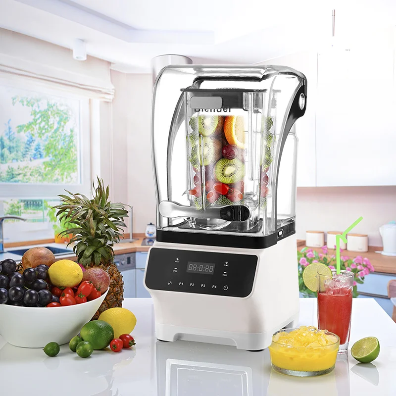 Commercial fully automatic blender touch screen pure copper motor durable silent smoothie machine home milkshake machine