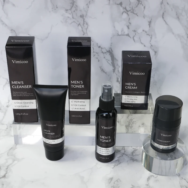Best Sale Private Label Facial Beauty Products Kit Anti Wrinkle Brightening Face Skincare Set For Men Skin Care
