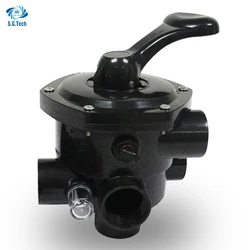 Brand New Swimming Pool 6 Way Sand Filter Valve ABS 1.5/2 Inch 6-Way Control Valve Top-mount Side-mount Pool Sand Filter Head