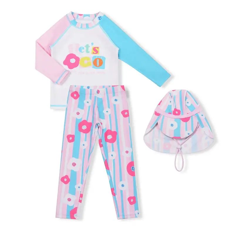 Оптовая продажа недорогая расслабленная Одежда для девочек От 0 до 13 лет индивидуальный комплект купальников Детские удобные купальники