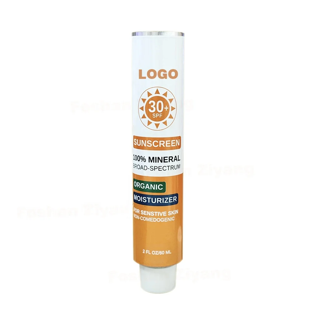 Factory Custom 60ml Alu Tube Soft Cosmetic Metal Squeeze Tube for Sunscreen Cream Skin Care Use