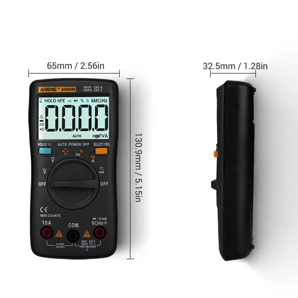 ANENG AN8000 standard Digital Multimeter 4000 counts profesional capacitor tester esrs meter richmeters inductance meter
