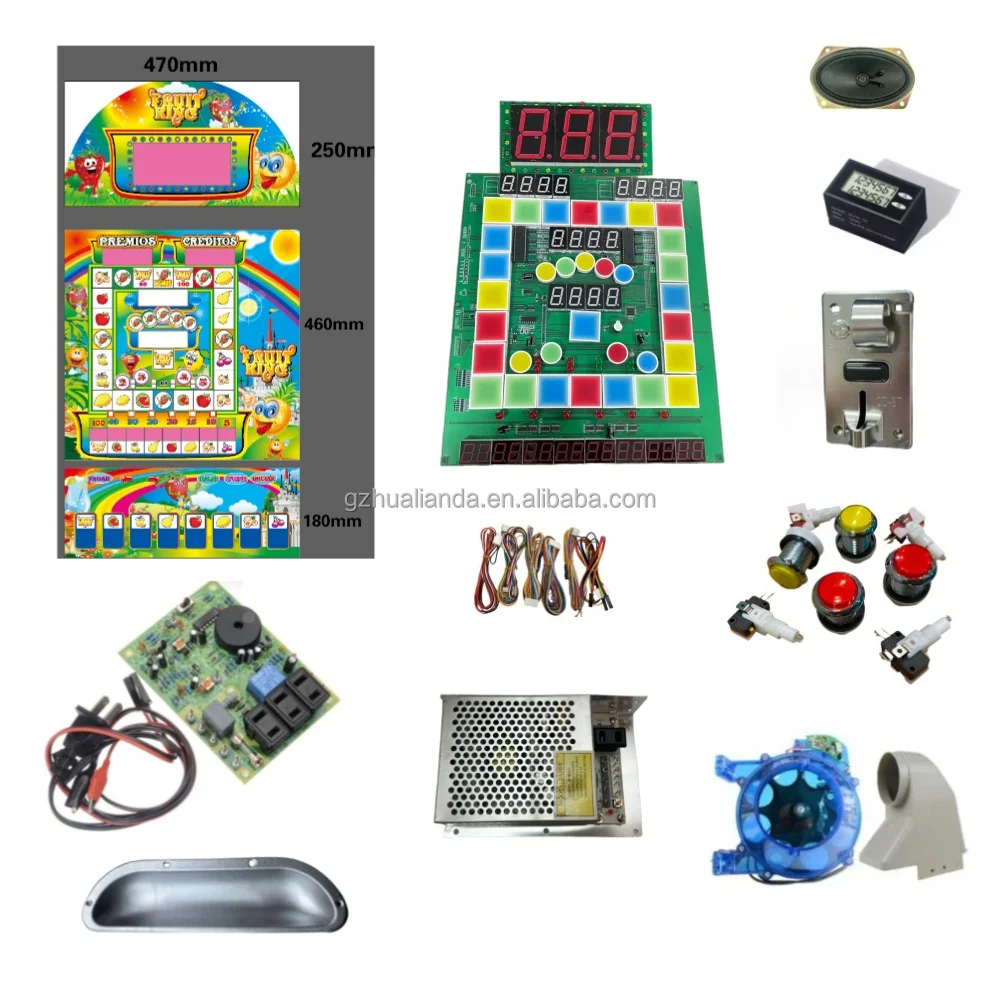 HL PCB board Fruit King Game 1 3 5 Mario Game Console Kit Coin-Operated Game Console Kit