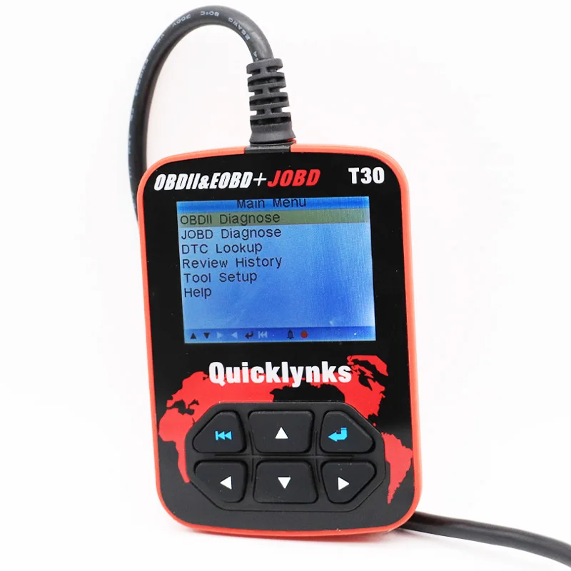 Новинка! Цветной экран OBD2/JOBD Универсальный Портативный Автомобильный сканер/считыватель кодов обновляемый T30-review
