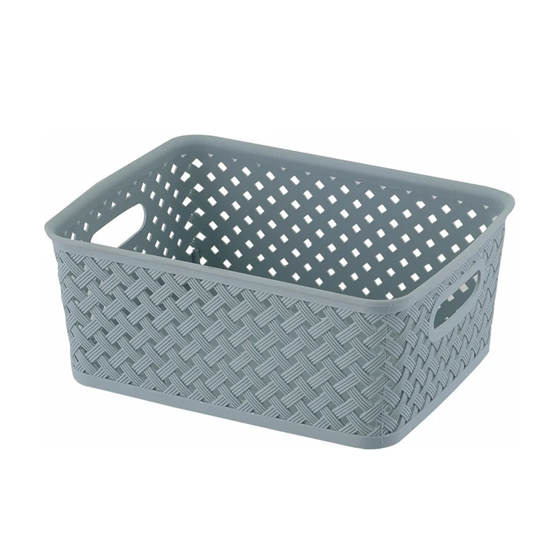 
SA-9202 Plastic Desktop Cosmetic Bathroom Storage Organizer Basket With Handle 