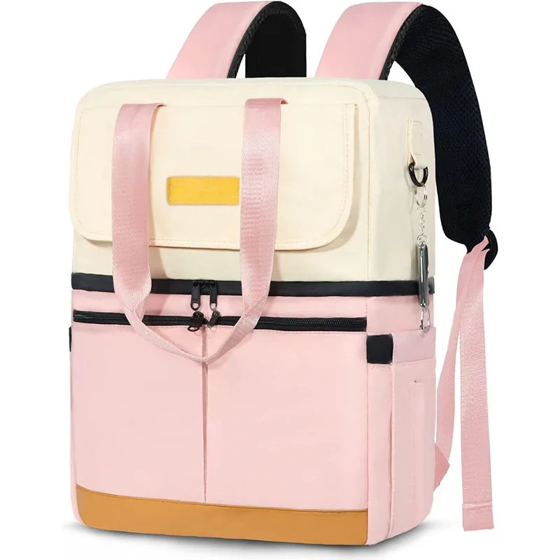 Double-Layer 36 Can Cooler Backpack Waterproof Insulation and Leak-Proof Bag for Food Beach Usage Refrigeration