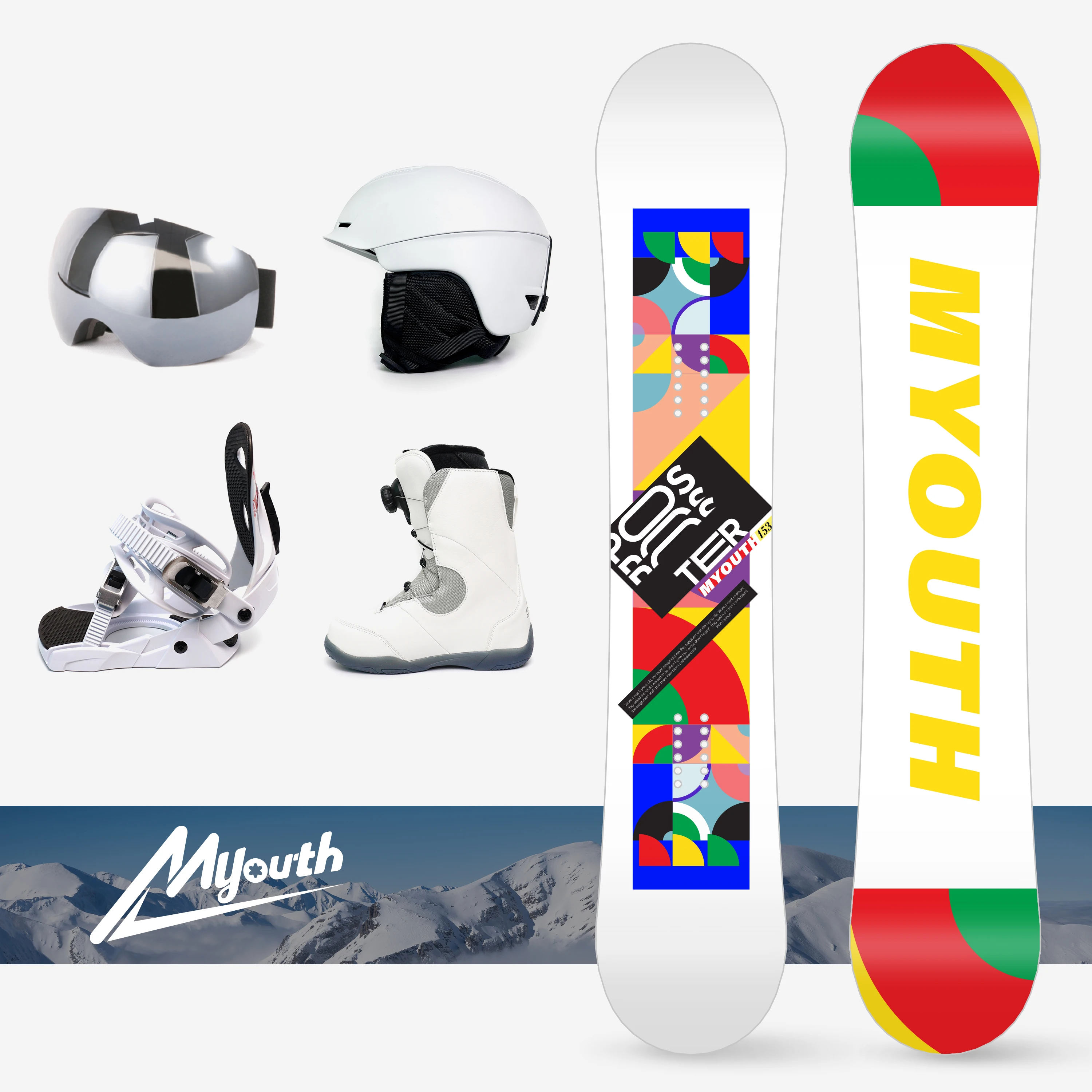 Competitive Price Snowboard set all mountain Snowboard with Bindings Carbon fiber Equipment