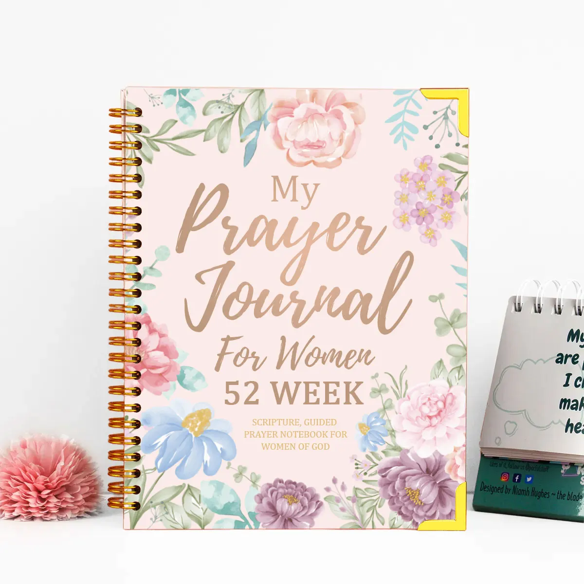 Custom Printing Prayer Journal Spiral Self Love Diary Affirmation Spiritual Notebook Manifestation Guided Gratitude for Women