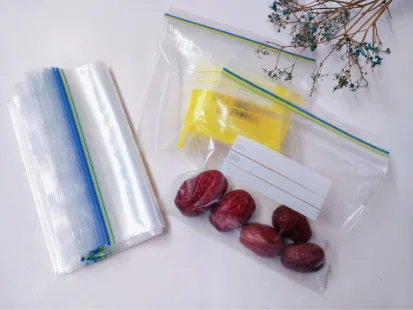 Click Sound Freezer Reusable Double Zipper Ziplock Zipper Zip Lock Food Storage Bags