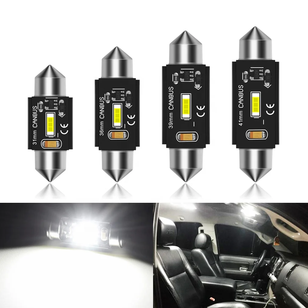 Other Car Accessories Led Lamps C5W Auto Dome Light Roof Lamp Car Reading Led Light Bulbs 12v 6000k 1860 CSP 31MM 36MM 39MM 41MM