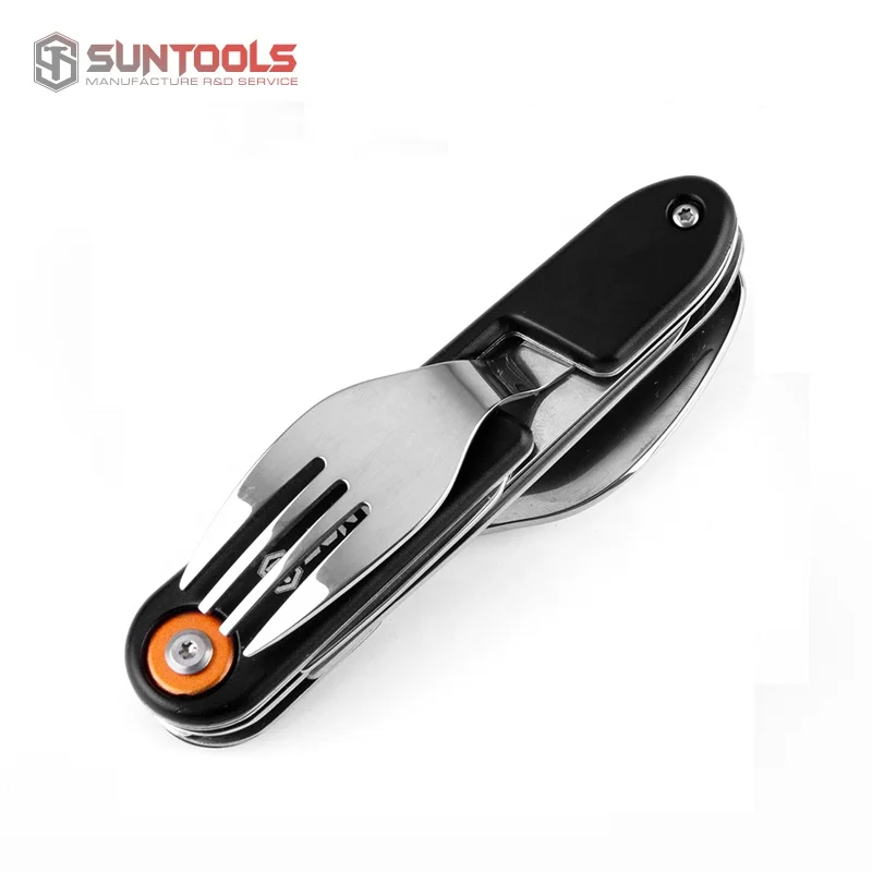 Camping Cutlery Set Stainless Steel Spoon Fork Knife outdoor Flatware Set chinese 4 in1 Tableware Pocket Cutlery for travel