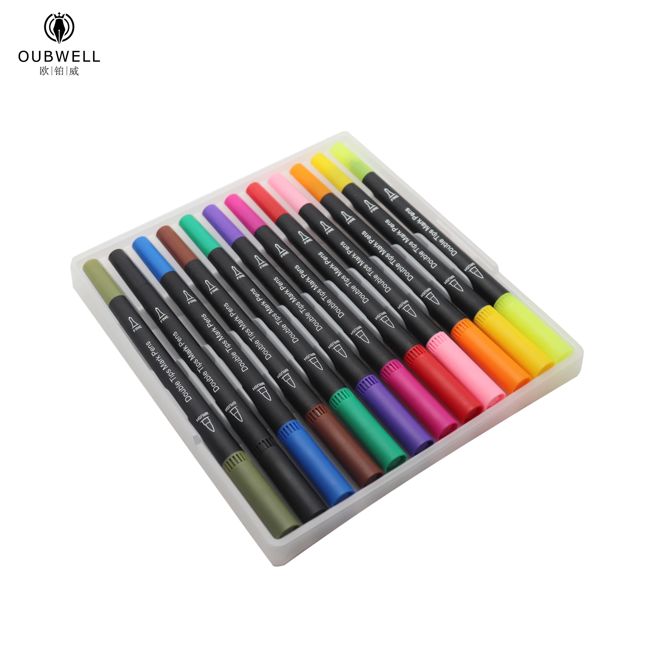 
Dual tip brush pens non-toxic multicolor painting outline soft head fine liners highlight marker pen 