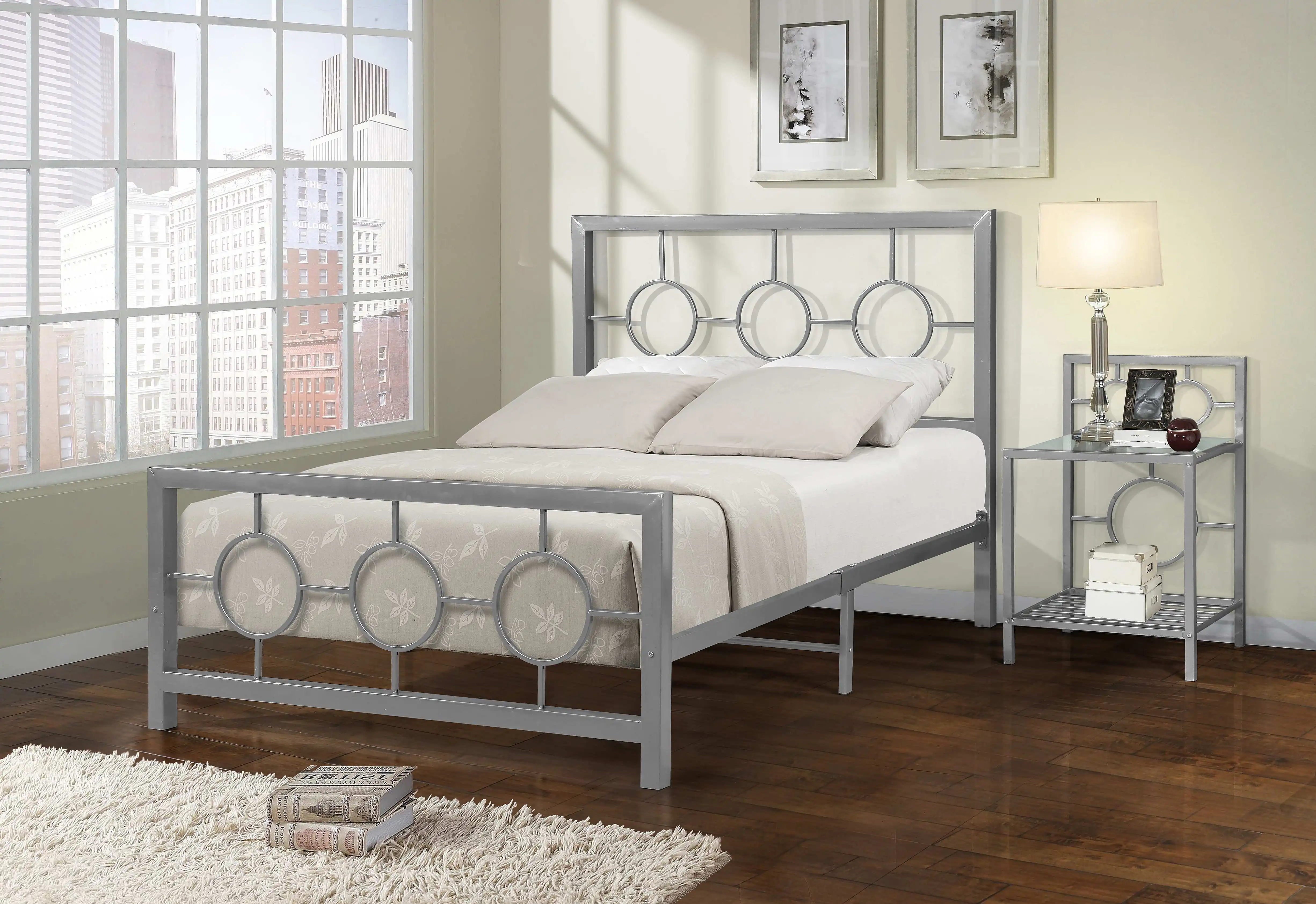 custom nordic luxury latest modern small king queen size metal beds wrought iron frame twin double bed design room