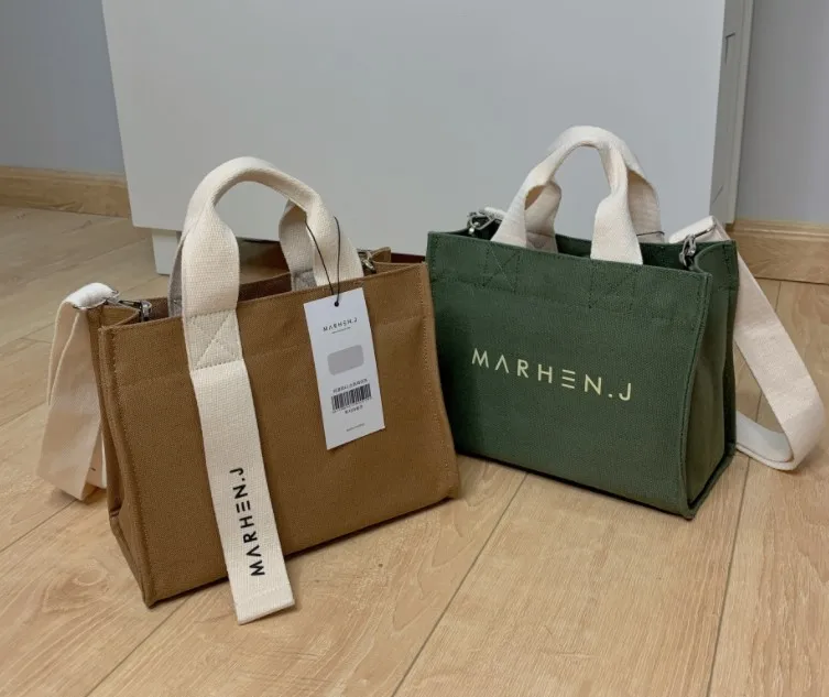 High quality heat transfer printing durable cotton canvas handle bags