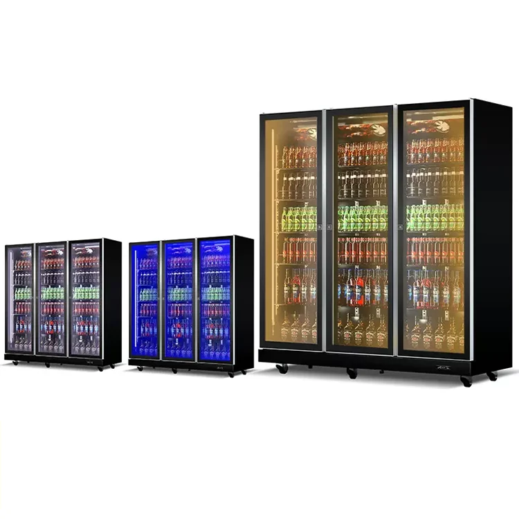 Fog free Bar Refrigerated Equipment Led Light Beverage refrigerator Drinks and beer Display Upright Cooler