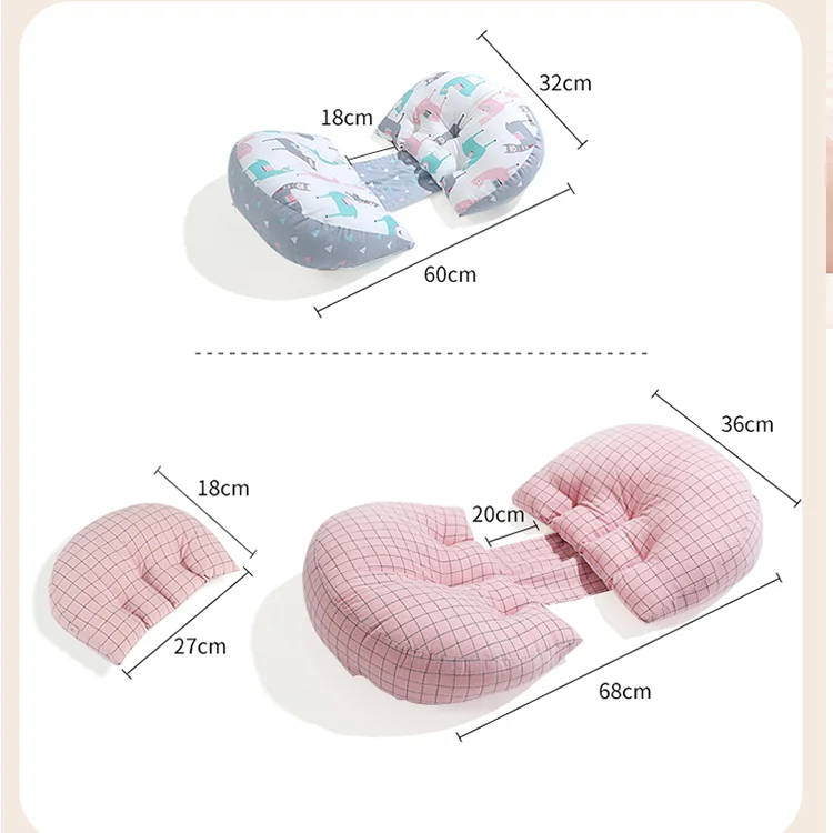 Waist Pillow Side Sleeping Side Lying Belly Pillow U-shaped Pillow for Pregnant Woman