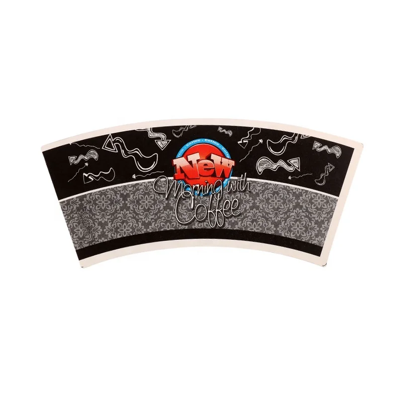  printed paper raw material coffee cups for