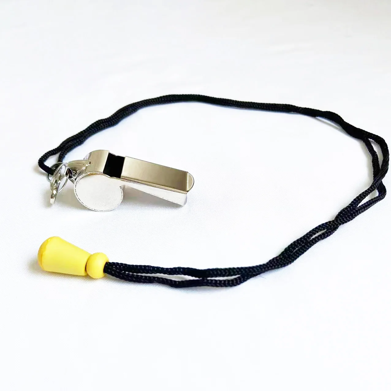 outdoor high decibel adjustable cord Metal whistle sports events emergency referee whistle