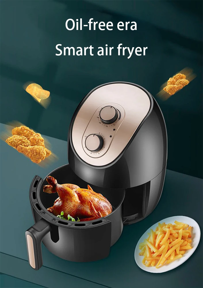 Healthy Oil-Free Simple Knob Controls Electric Oven Air Deep Fryer for Frying Roasting Grilling Baking