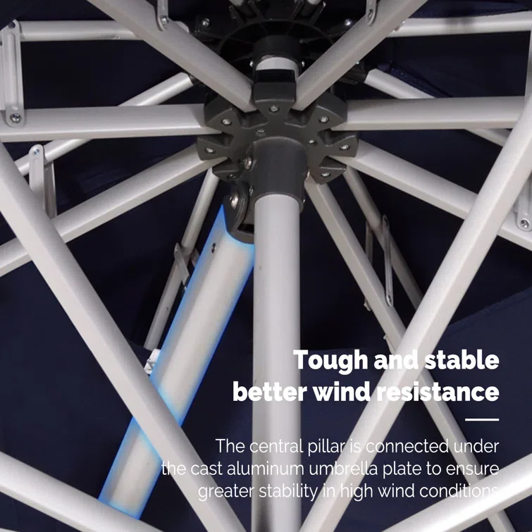 Hot Sale  Garden Outdoor Sun Umbrella Courtyard Villa Garden Terrace Sun Umbrella, Commercial Stand Outdoor Rome Umbrella Logo