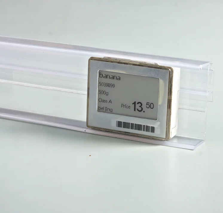 Plastic Electronic Shelf Talker Digital Price Tag Labels Holders for Supermarket PVC electronic shelf price holder rail for ESL