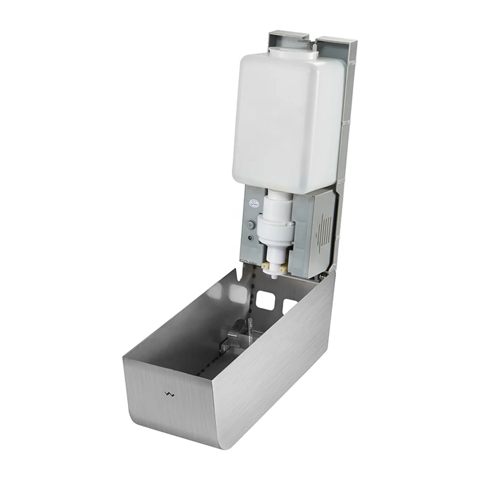 Airport/Office stainless steel automatic sensor touch free wall foam hand soap gel hand sanitizer dispenser 1000ml