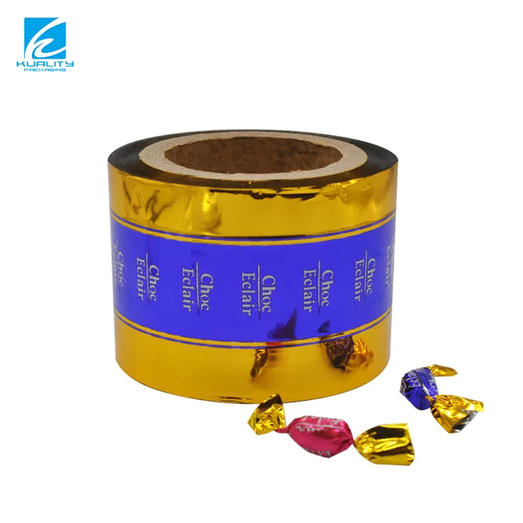 Customized Print Packaging Wrapping Metalized Pet Pvc Chocolate Candy Twist Film