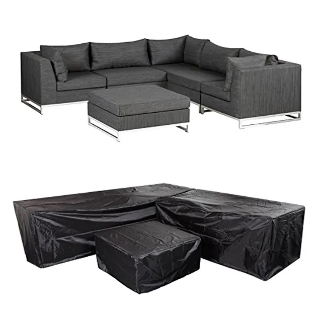 Outdoor waterproof Furniture Lounge Porch sectional 2 seats Sofa cover with elastic