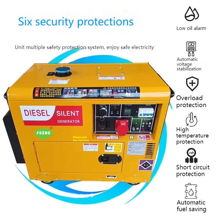 3kva 5kva 8kva Silent Diesel Generator Set For Home And Outdoor Use Alternator 3-phase Good Price