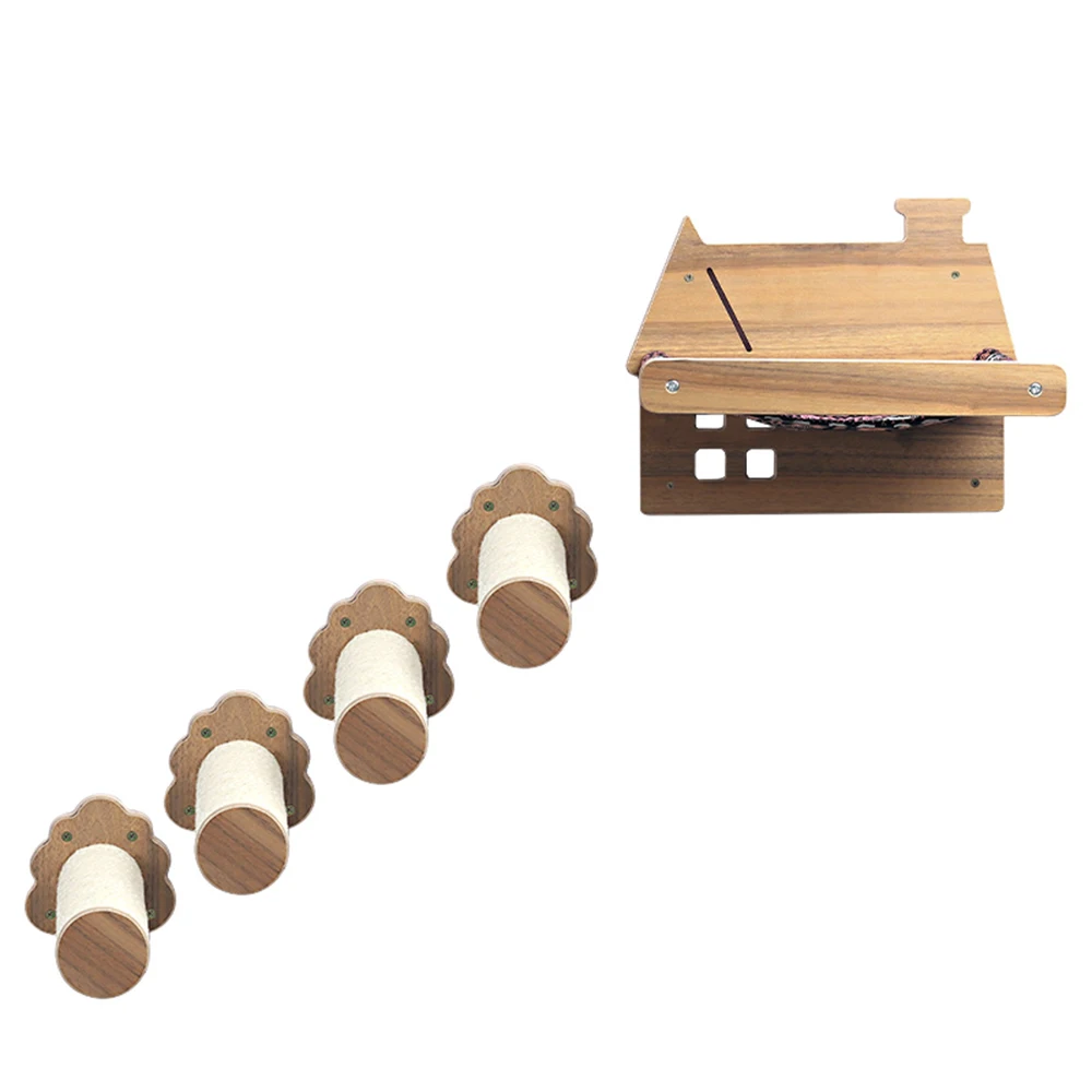 Factory Direct Solid Wood Removable Wall Mounted Cat Hammock Bed