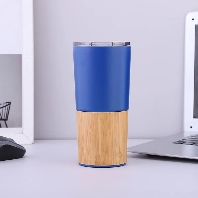 N0543 sublimation stainless wholesale vacuum insulated water bottle travel coffee cups mug bamboo tumble thermos