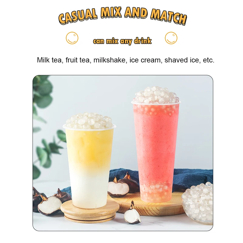 Bubble Tea Wholesale Bursting 900g Canned Water Chestnut Boba Pearl Milk Tea