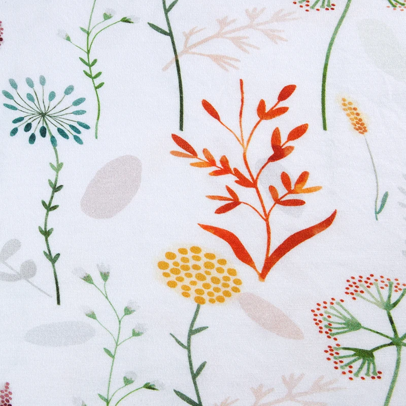 Free Sample Leaf Pattern Rayon Fabric Jersey Custom Digital Printed Fabric