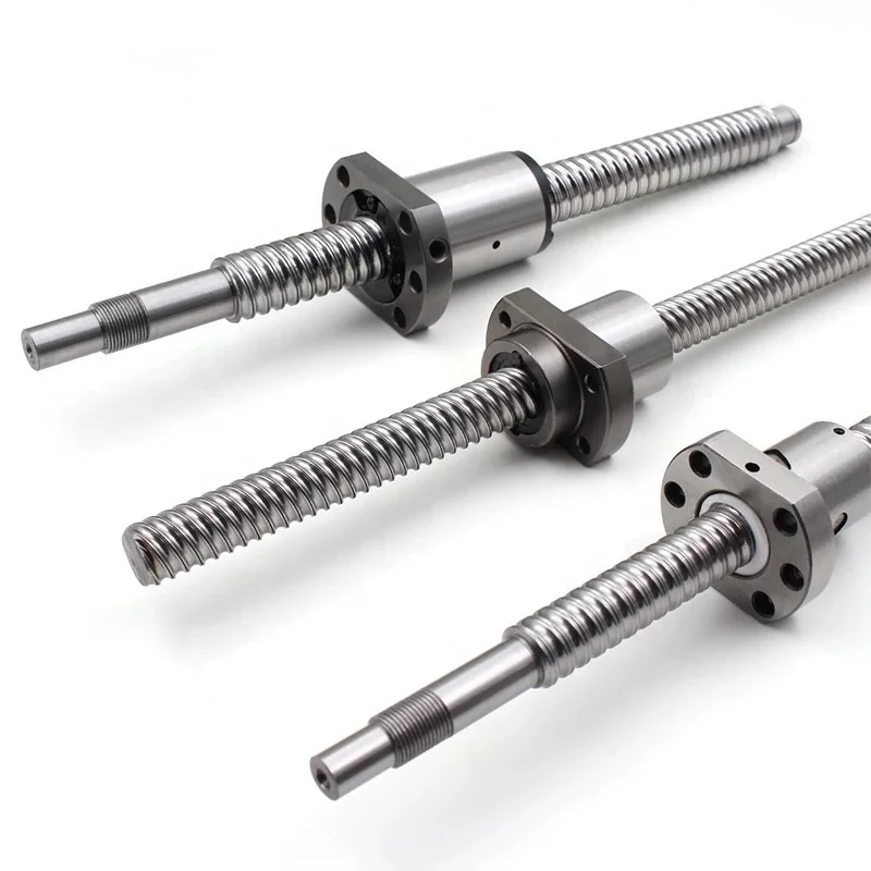 TBI Ball Lead Screw Rolled Thread Ball Bearing SFU1204 Ball Screw 400mm