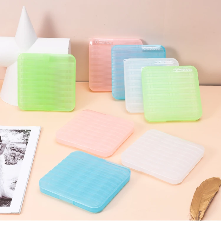 Outdoor Indoor Office Eco-friendly PP Portable Masks Storage Container Protection Face Mask Case Storage