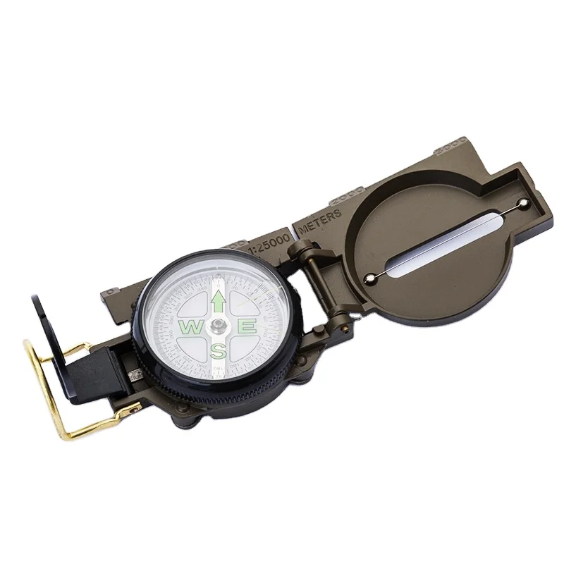 Camping Survival Precision Compass Outdoor Hiking Multifunctional Plastic Magnetic Lensatic Compass