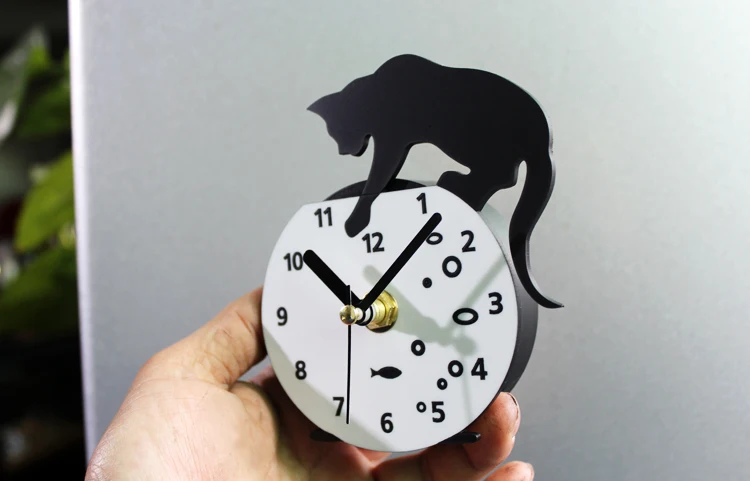 cat animal fridge magnets plastic magnetic refrigerator clock