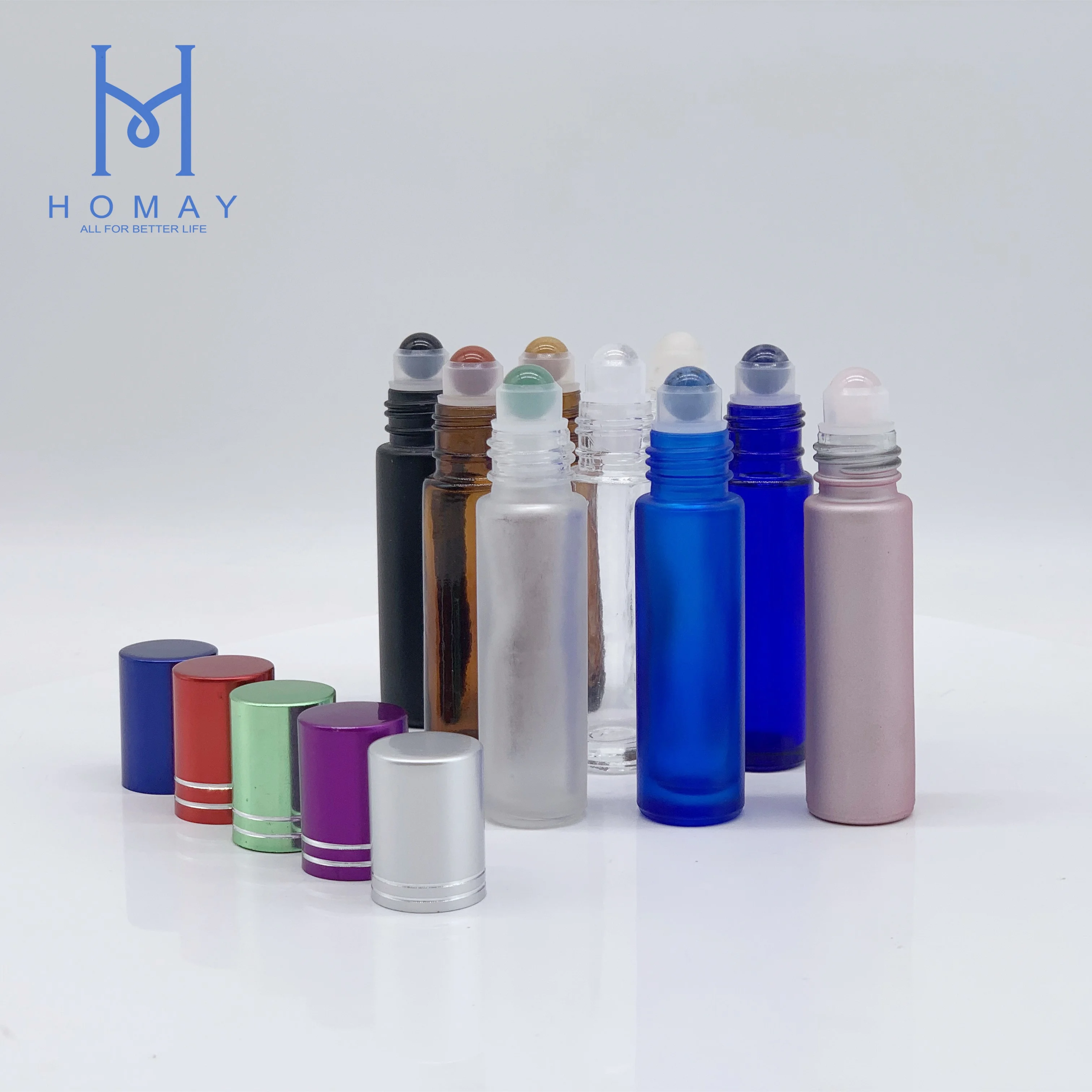 HOMAY packaging best price custom 30ml 50ml roll on bottle essential oil glass roller bottle for personal care