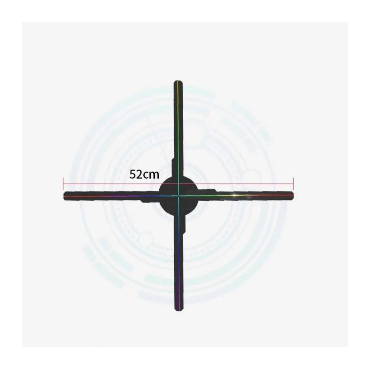 Светодиодный 3d голографический дисплей голограмма рекламный проектор 52 см