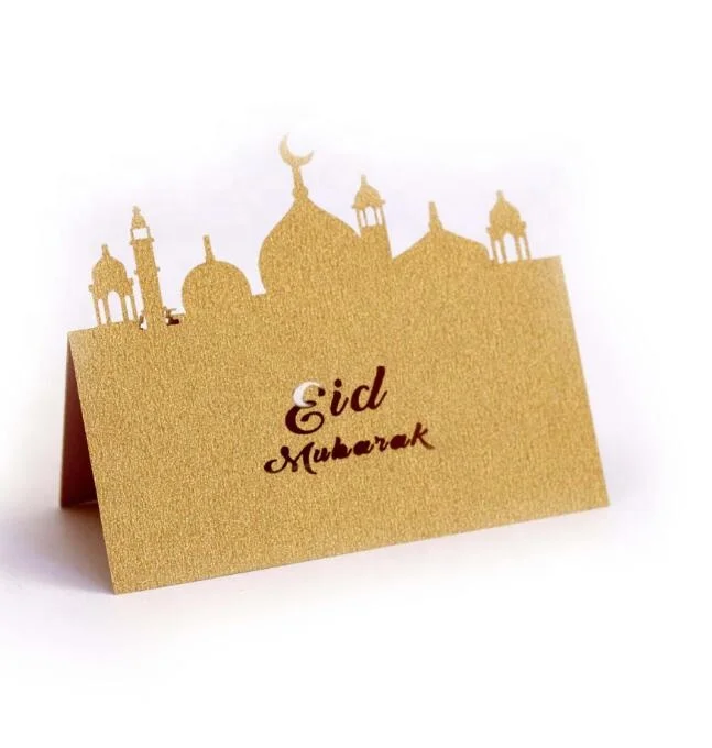 Eid Mubarak Invitation Cards Muslim RamadanTable Place Reception Cards Wedding Party Decorations