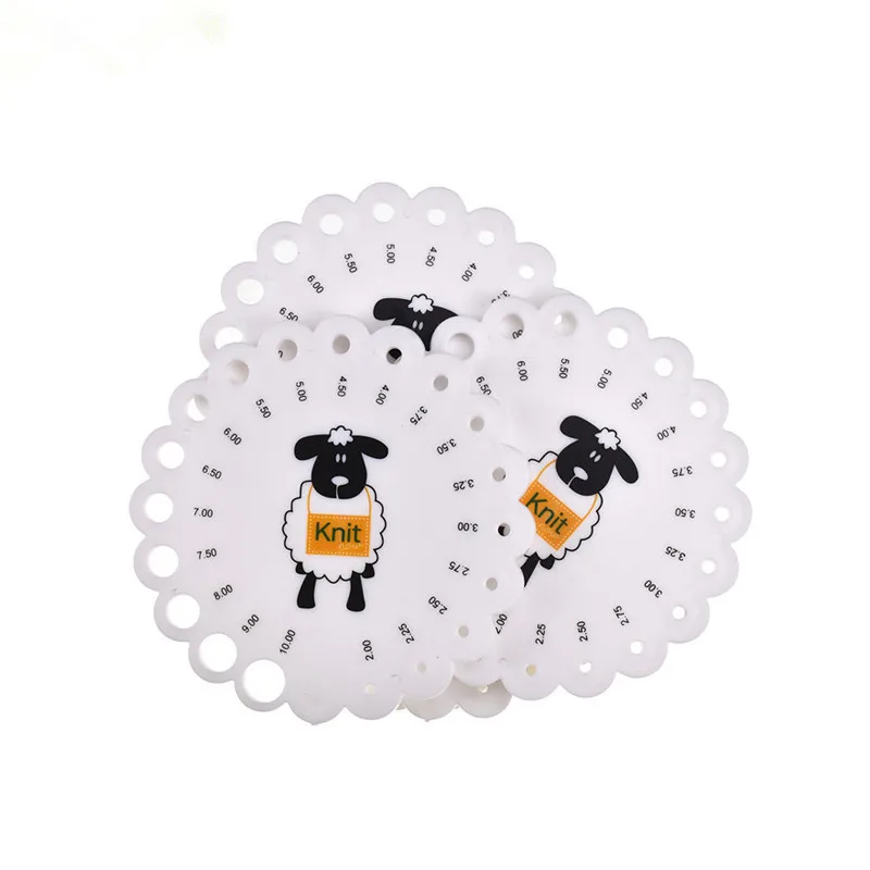 Sheep Crochet Hook Gauge Plastic Knitting Needle Gauge Measuring Tool